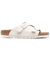Birkenstock - Zürich Suede Slip-On Sandals - Lyst