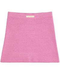 Apparis - Logo-patch Knit Mini Skirt - Lyst