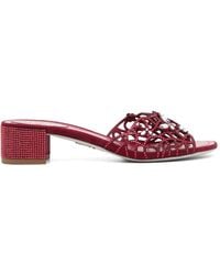 Rene Caovilla - Eden Crystal-Embellished Mules - Lyst