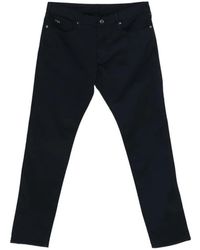 Emporio Armani - Logo-Plaque Trousers - Lyst