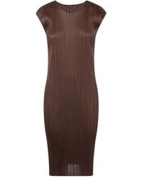 Pleats Please Issey Miyake - Jurk Met Kapmouwen - Lyst