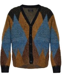 AllSaints - Bernie Argyle-Pattern Cardigan - Lyst
