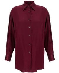Tom Ford - Stretch Silk Satin Relaxed Fit Shirt - Lyst
