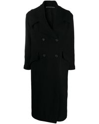 Transit Knitted Double-breasted Coat - Black