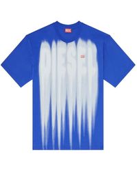 DIESEL - Cotton T-Shirt With Bold Logo Print - Lyst