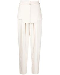 ANDREADAMO - Layered-Detail High-Waist Trousers - Lyst