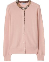 Burberry - Cardigan Mit Karierten Details - Lyst
