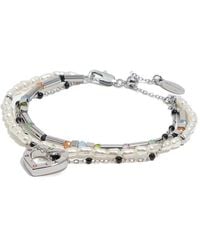 Bimba Y Lola - Heart Charm Beaded Bracelet - Lyst