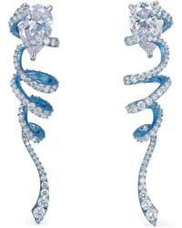 Anabela Chan - 14K And Rhodium Vermeil Ribbon Twirl Diamond Earrings - Lyst
