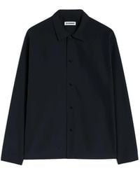 Jil Sander - Boxy Overhemd Van Gerecycled Polyester Met Lange Mouwen - Lyst