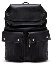 Brunello Cucinelli - Leren Rugzak Met Logoprint - Lyst