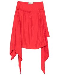 Plan C - Tie Detail Skirt - Lyst