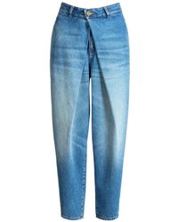 Balmain - Denim Jeans Met Barrelpijpen - Lyst