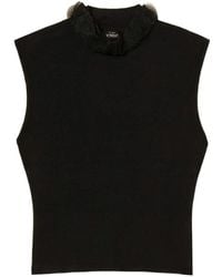 Twinset - Ruffled-Neck Knit Top - Lyst