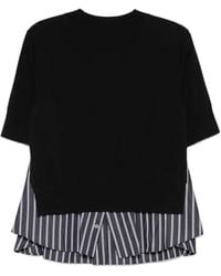 Sacai - レイヤード ニットトップ - Lyst