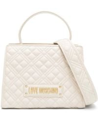 Love Moschino - Logo-Lettering Quilted Tote Bag - Lyst