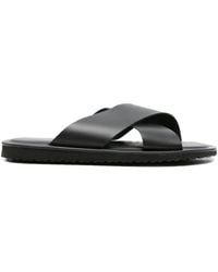 Geox - Erice Cross-Strap Leather Sandals - Lyst