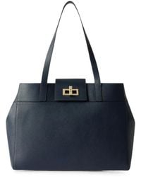 Furla - Large Grained-Leather Tote Bag - Lyst