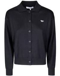 Maison Kitsuné - Profile Fox Merino Polo Cardigan - Lyst