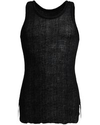 Ann Demeulemeester - Ribbed Tank Top - Lyst