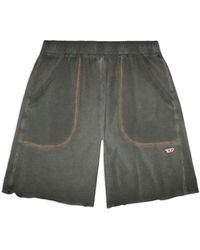 DIESEL - P-BASK Jersey-Shorts mit ausgeblichenem Effekt - Lyst