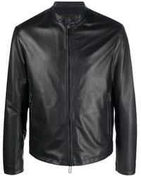 Emporio Armani - Leather Jacket - Lyst