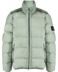 Stone Island - Compass-appliqué Quilted Jacket - Lyst