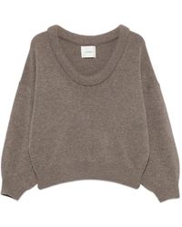 Lisa Yang - Doria Ribbed-Trim Drop-Shoulder Sweater - Lyst