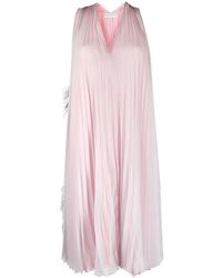 PUCCI - Feather-Embellished Silk Dress - Lyst