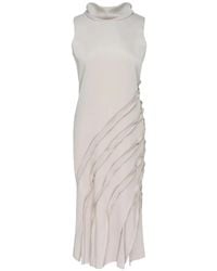 Club21 - Ava Ruffled Sleeveless Midi Dress - Lyst