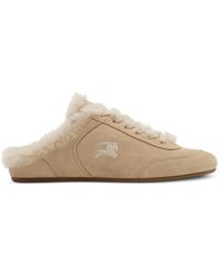 Burberry - Knight Runner Mules Aus Shearling - Lyst