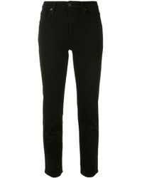 AG Jeans Isabelle High-waist Cropped Jeans - Black