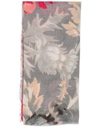 Mouleta - Floral-Print Frayed Scarf - Lyst