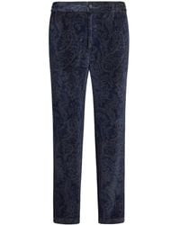 Etro - Pantaloni Slim Con Stampa Paisley Jacquard - Lyst
