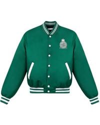 Sporty & Rich - Embroidered Satin Bomber Jacket - Lyst