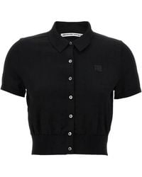 T By Alexander Wang - Logo Patch Polo Shirt - Lyst