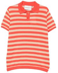 Amaranto - Gestreept Poloshirt - Lyst