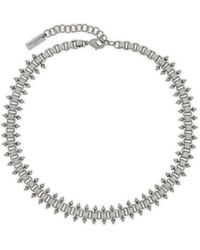 Saint Laurent - Studded Chain Choker Necklace - Lyst