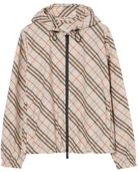 Burberry - Check Salcombe Jas Met Capuchon​ - Lyst