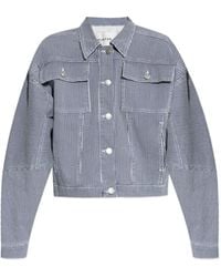 Munthe - Striped Denim Jacket - Lyst