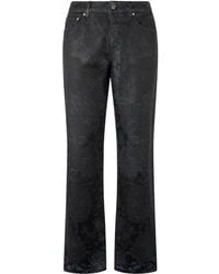 Roberto Cavalli - Jeans Met Bloemenpatroon En Vervaagd Effect - Lyst