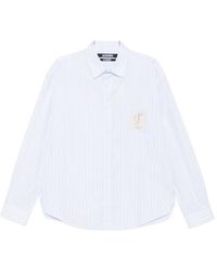 Jacquemus - Logo-Patch Striped Shirt - Lyst