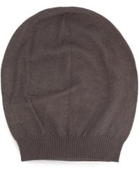 Rick Owens - Fine-Knit Ribbed-Trim Beanie Hat - Lyst