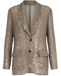 Brunello Cucinelli - Button-Fastening Blazer - Lyst