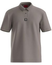 HUGO - Logo-Patch Polo Shirt - Lyst