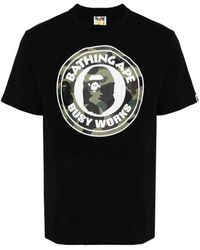 A Bathing Ape - T-shirt Camo Busy Works con stampa - Lyst