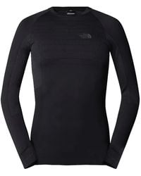 The North Face - T-Shirt Met Textuur En Lange Mouwen - Lyst