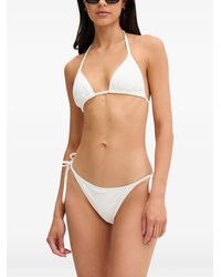 MICHAEL Michael Kors - Logo-Jacquard Triangle Bikini - Lyst