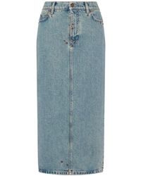 Moschino - Mid Waist Spijkershorts - Lyst