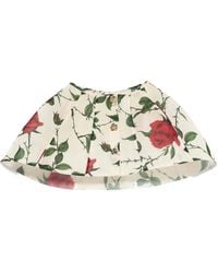 Blumarine - Rose-Print Pleated Mini Skirt - Lyst